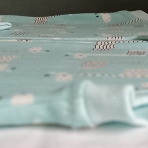 128-134-140-es nyári tipegő hálózsák 24-26 fokba pamut menta zsiráf  - baba - mama - babaruházat - tipegőhálózsák - Meska.hu