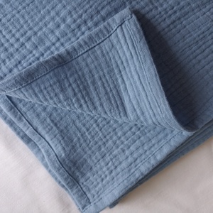 Nyári kánikula duplagéz felnőtt takaró muszlin 140x00 cm farmerkék - otthon & életmód - lakástextil - felnőtt takaró, pléd - Meska.hu