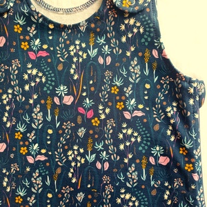 74-80-86 nyári tipegő hálózsák pamut skék virágos - baba - mama - babaruházat - tipegőhálózsák - Meska.hu