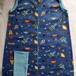 134-140-146-os nyári tipegő hálózsák pamut űrhajós, Baba - mama, Babaruházat, Tipegőhálózsák, Varrás, MESKA