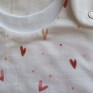 80-86-92-es Átmeneti tavaszi tipegő hálózsák duplapamut szívecskés - baba - mama - babaruházat - tipegőhálózsák - Meska.hu