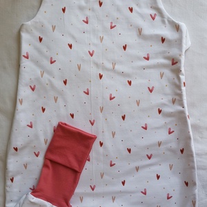 80-86-92-es Átmeneti tavaszi tipegő hálózsák duplapamut szívecskés, Baba - mama, Babaruházat, Tipegőhálózsák, Varrás, MESKA