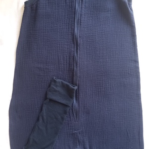 128-134-140-es muszlin tipegő hálózsák nyári duplagéz sötétkék, Baba - mama, Babaruházat, Tipegőhálózsák, Varrás, MESKA