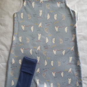 86-92-98-es Tavaszi tipegő hálózsák átmenti 22-24 fokba pamut jegesmacis, Baba - mama, Babaruházat, Tipegőhálózsák, Varrás, MESKA