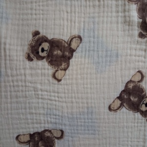 92-98-104-es Nyári muszlin tipegő hálózsák duplagéz macis - baba - mama - babaruházat - tipegőhálózsák - Meska.hu