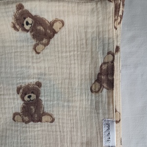 Kétrétegű ovis géztakaró melegebb szobába vagy nyári 132x140 cm macis - baba - mama - baba ágynemű - babatakaró, gyerek pléd - Meska.hu