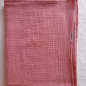 Kétrétegű muszlin ovis géztakaró nyári 100x130 cm mályva - baba - mama - baba ágynemű - babatakaró, gyerek pléd - Meska.hu