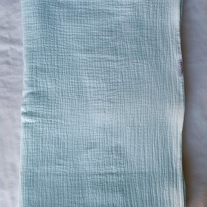 Nyári muszlin kánikula ovistakaró duplagéz gyerektakaró 100x130 cm halvány égkék - baba - mama - baba ágynemű - babatakaró, gyerek pléd - Meska.hu