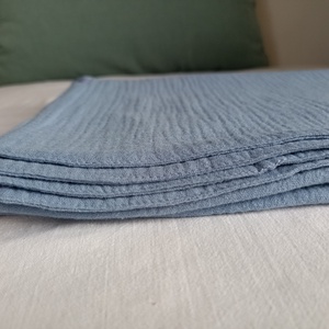 Kétrétegű muszlin ovis géztakaró nyári ovistakaró 100x130 cm farmerkék - baba - mama - baba ágynemű - babatakaró, gyerek pléd - Meska.hu