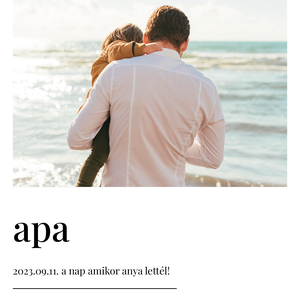 A nap amikor apa lettél idézetes apák napi poszter. - otthon & életmód - dekoráció - kép & falikép - poszter - Meska.hu