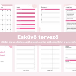 Nyomtatható esküvő tervező - otthon & életmód - papír, írószer - naptár & tervező - Meska.hu