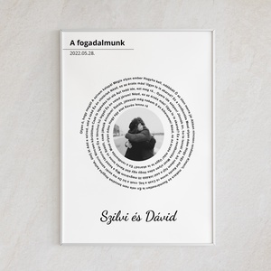 A közös dalunk, fogadalmunk, az első táncunk - bakelit poszter személyre szabható, Otthon & Életmód, Dekoráció, Kép & Falikép, Poszter, Fotó, grafika, rajz, illusztráció, MESKA
