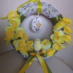 húsvéti kopogtató, Otthon & Életmód, Virágdekoráció, Virágdíszek, Dekor koszorúk, kopogtatók, , MESKA