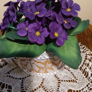 tavaszi virágkosár - otthon & életmód - virágdekoráció - virágdíszek - asztali virágdísz - Meska.hu