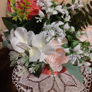 virág kosár - otthon & életmód - virágdekoráció - virágdíszek - asztali virágdísz - Meska.hu