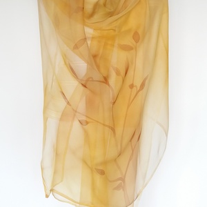 hernyóselyem  homok-sárgás-barnás árnyalatú  stóla 185x90cm - Meska.hu