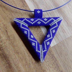 3D peyote háromszög medál - Meska.hu