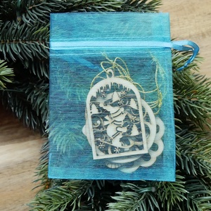 Karácsonyfadísz szett 13.    (4 db natúr fa dísz) - karácsony - karácsonyi lakásdekoráció - karácsonyfadíszek - Meska.hu