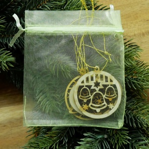 Karácsonyfadísz szett 10.    (4 db natúr fa dísz) - karácsony - karácsonyi lakásdekoráció - karácsonyfadíszek - Meska.hu