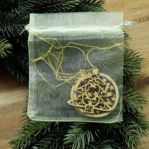 Karácsonyfadísz szett 2.    (4 db natúr fa dísz) - karácsony - karácsonyi lakásdekoráció - karácsonyfadíszek - Meska.hu