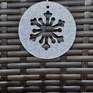 Ezüst színű karácsonyi dísz 2., Karácsony, Karácsonyi lakásdekoráció, Karácsonyfadíszek, , MESKA