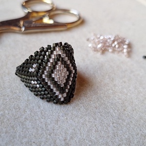 Rombusz gyűrű, Ékszer, Gyűrű, Gyöngyös gyűrű, , MESKA