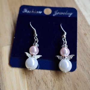 Angyalka fülbevaló - ékszer - fülbevaló - lógó fülbevaló - Meska.hu