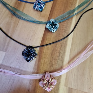 Négyzet medál (fekete-ezüst) - ékszer - nyaklánc - medál - Meska.hu