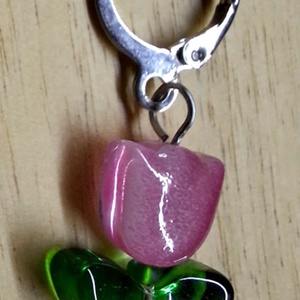 Tulipán füli - ékszer - fülbevaló - lógó fülbevaló - Meska.hu