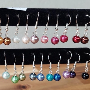 Tekla fülbevaló 23. (magenta2) - ékszer - fülbevaló - lógó fülbevaló - Meska.hu