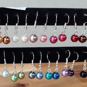 Tekla fülbevaló 24. (magenta) - ékszer - fülbevaló - lógó fülbevaló - Meska.hu