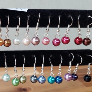 Tekla fülbevaló 25. (bordó) - ékszer - fülbevaló - lógó fülbevaló - Meska.hu