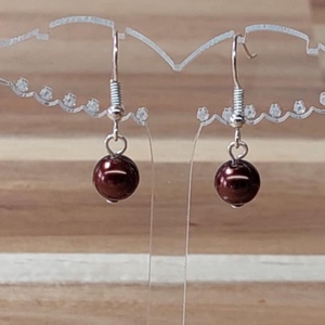 Tekla fülbevaló 21. (sötétbarna) - ékszer - fülbevaló - lógó fülbevaló - Meska.hu