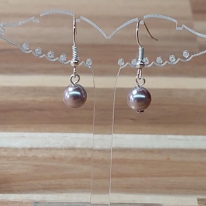 Tekla fülbevaló 9. (világos bronz), Ékszer, Fülbevaló, Lógó fülbevaló, Ékszerkészítés, Gyöngyfűzés, gyöngyhímzés, MESKA