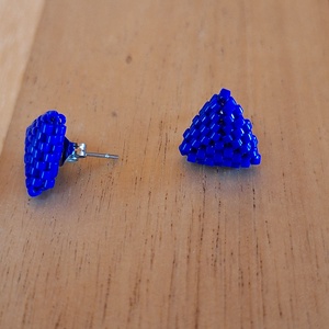 Királykék pötty - ékszer - fülbevaló - pötty fülbevaló - Meska.hu