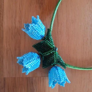Tulipánok (kék) 3D medál - ékszer - nyaklánc - medálos nyaklánc - Meska.hu
