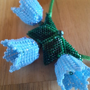 Tulipánok (kék) 3D medál - ékszer - nyaklánc - medálos nyaklánc - Meska.hu