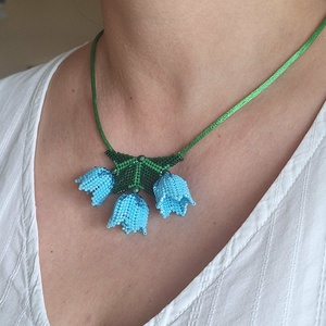 Tulipánok (kék) 3D medál - ékszer - nyaklánc - medálos nyaklánc - Meska.hu