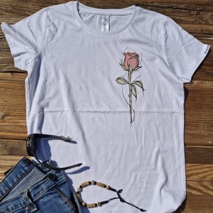Póló színváltó rózsával - ruha & divat - női ruha - póló, felső - Meska.hu