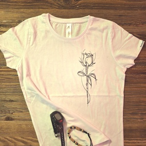 Póló színváltó rózsával, Ruha & Divat, Női ruha, Póló, felső, Mindenmás, MESKA