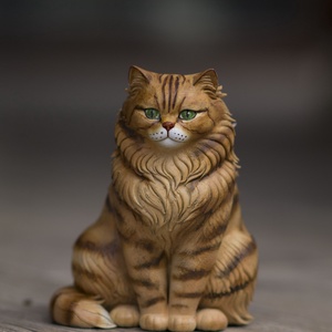 Élethű perzsa macska resin figura, 12 cm - Meska.hu