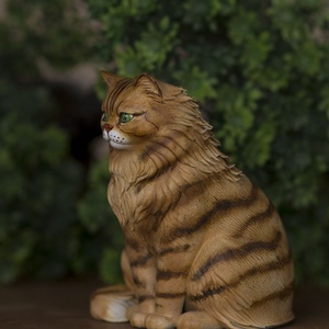 Élethű perzsa macska resin figura, 12 cm - művészet - makett, modell - Meska.hu