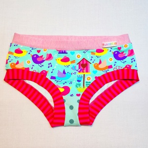 HEIDI színes madárka mintás kislány bugyi 116-os - ruha & divat - gyerekruha - gyerek alsónemű - Meska.hu