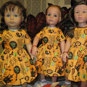 Halloween mintás babaruha 46-50 cm magas Götz babára , Játék & Sport, Baba & babaház, Babaruha, babakellék, Varrás, MESKA