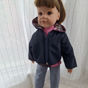 Baba kabát-póló-nadrág szett 46-50 cm magas Götz babára  - Meska.hu