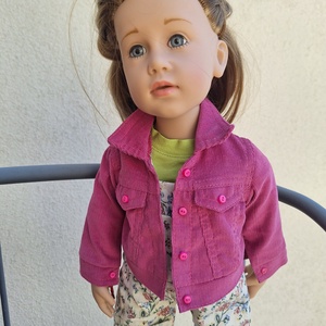 Babaruha 46-50 cm magas Götz babára PINK FARMER DZSEKI  - játék & sport - baba & babaház - játékbaba, babakellék - Meska.hu