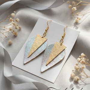 Fülbevaló, Ékszer, Fülbevaló, Lógó fülbevaló, Bőrművesség, Ékszerkészítés, MESKA