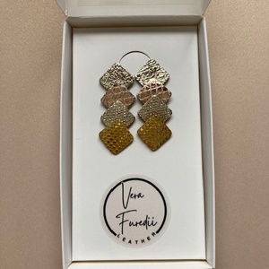 Alkalmi fülbevaló, geometrikus - ékszer - fülbevaló - lógó fülbevaló - Meska.hu