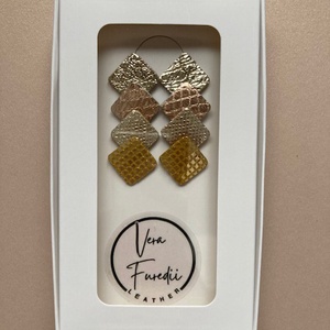 Alkalmi fülbevaló, geometrikus - ékszer - fülbevaló - lógó fülbevaló - Meska.hu