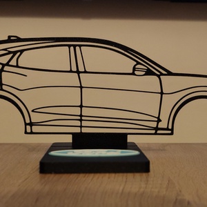 Ford Mustang 2D Sziluett - esküvő - dekoráció - asztaldísz - Meska.hu